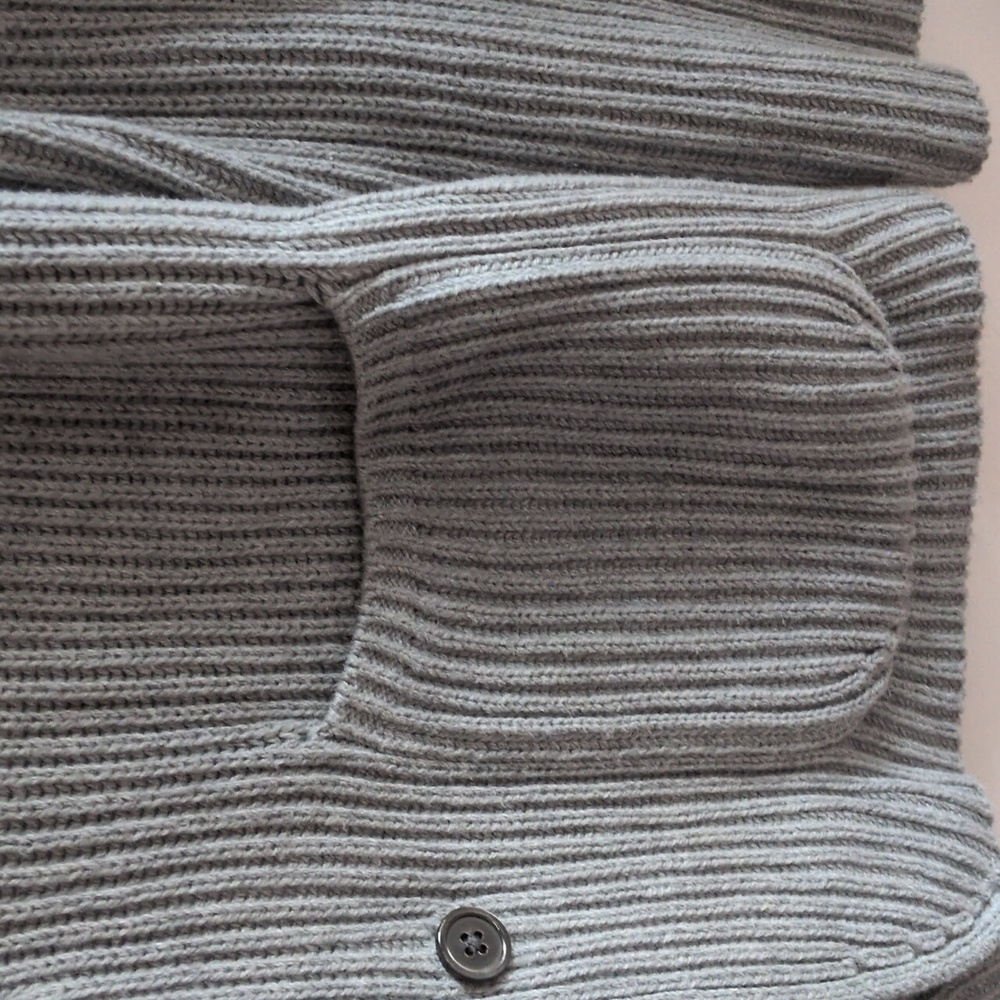 POLO RALPH LAUREN MEN'S LIGHT GREY RIBBED CARDIG - Picture 5 of 9